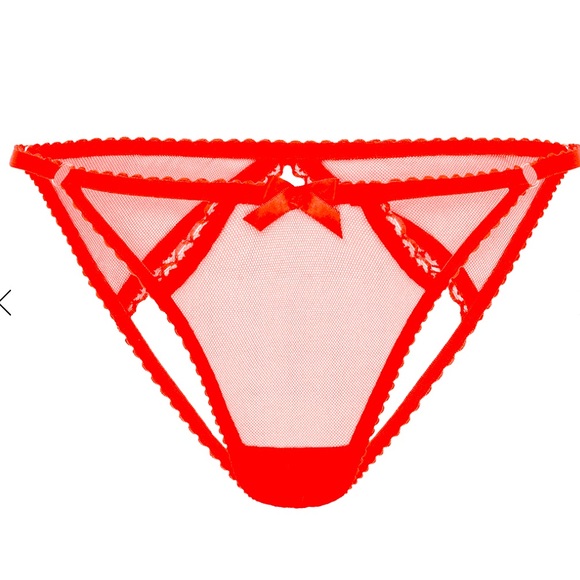 Soutien-gorge Et String Agent Provocateur Soiree INKA - 36C, Rouge, Dentelle, Avec étiquettes D'origine - Modèle Plunge Sexy